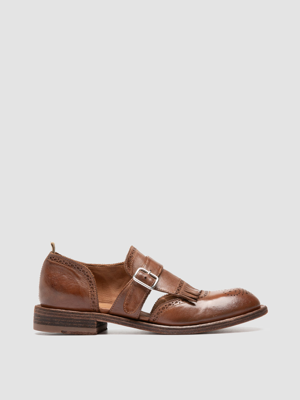 RUGGED 119 - Light Brown Leather Monk shoes - image 1,side view