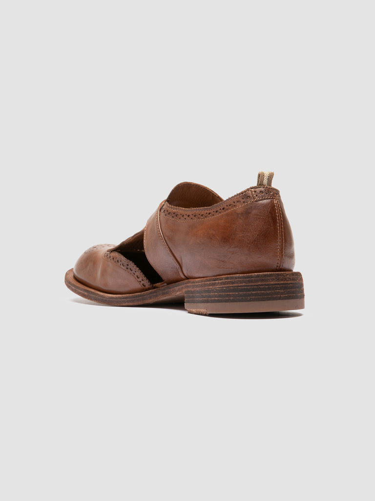 RUGGED 119 - Light Brown Leather Monk shoes