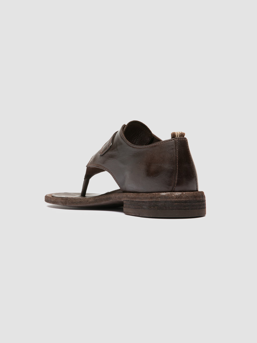 RUGGED 120 - Brown Leather Sandals - image 4,side view