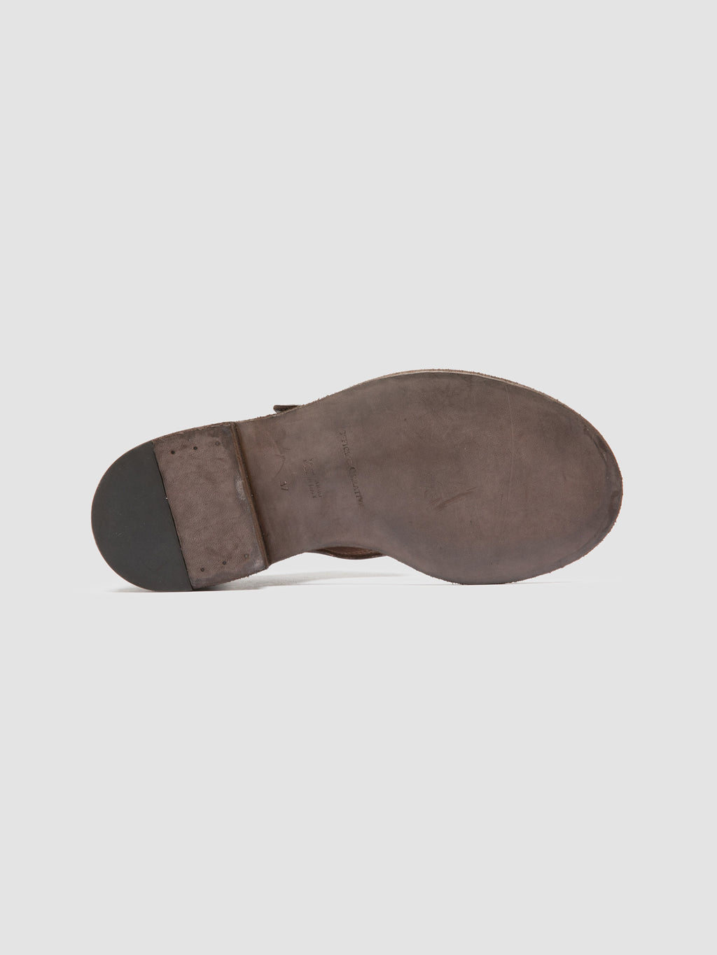 RUGGED 120 - Brown Leather Sandals - image 5,side view