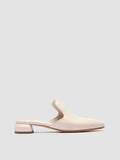 SAGE 106 - White Leather Mule Sandals - thumb image 1,side view