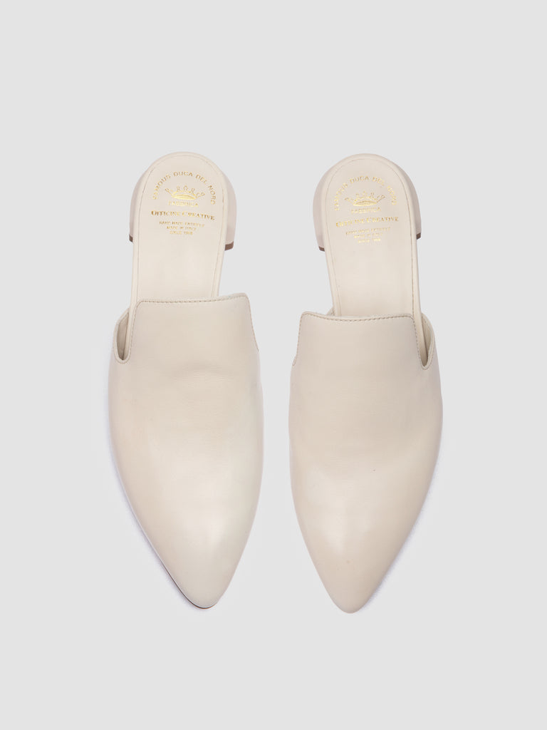 SAGE 106 - White Leather Mule Sandals