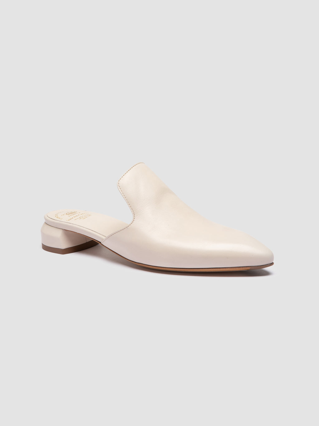 SAGE 106 - White Leather Mule Sandals - image 3,side view
