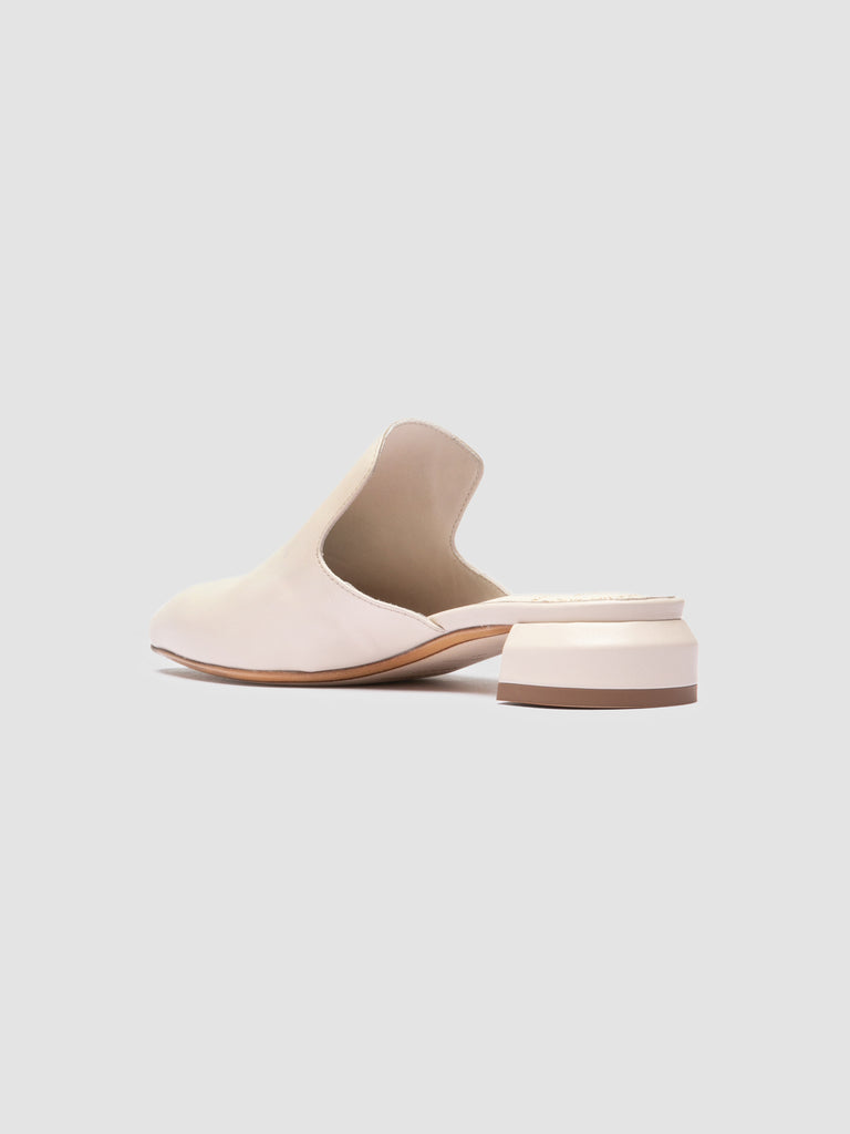 SAGE 106 - White Leather Mule Sandals