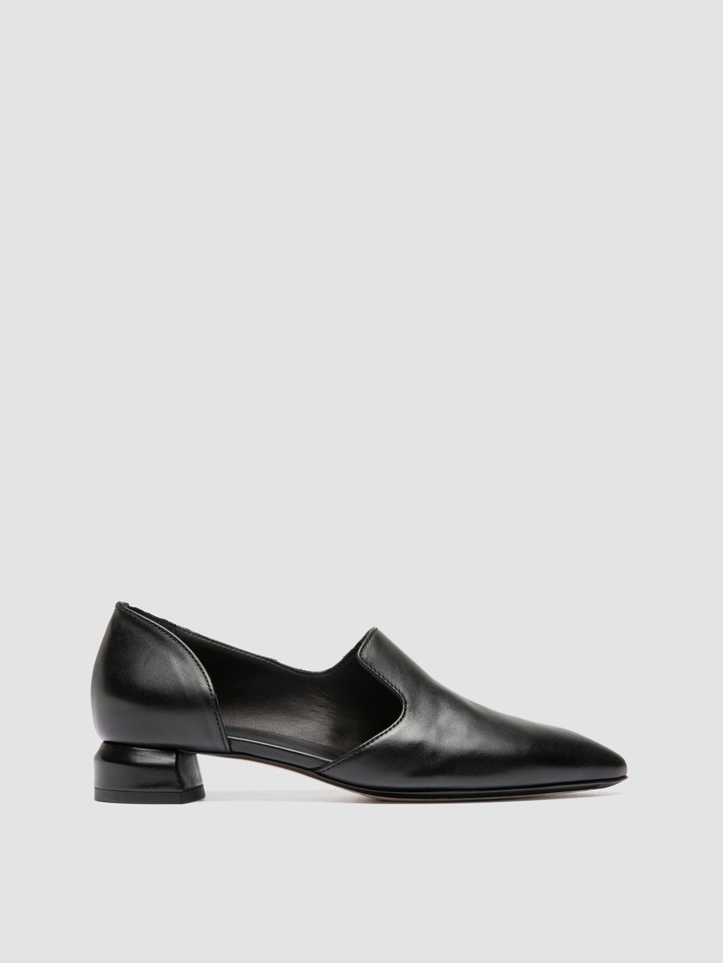 SAGE 115 - Black Leather Pump Shoes - image 1,side view