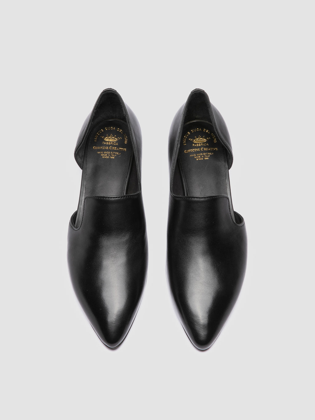 SAGE 115 - Black Leather Pump Shoes - image 2,side view