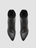 SALLY 001 - Black Leather Booties - thumb image 2,side view