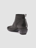 SALLY 001 - Black Leather Booties - thumb image 4,side view