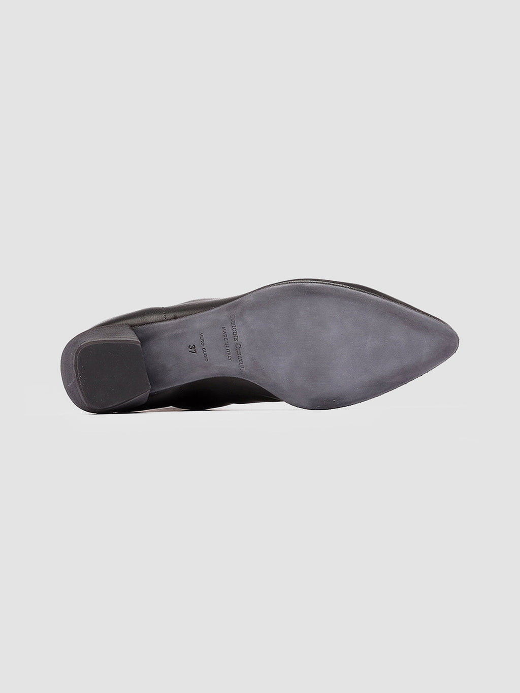 SALLY 001 - Black Leather Booties - image 5,side view