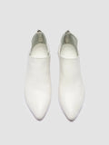 SALLY 037 - White Leather Zip Boots - thumb image 2,side view