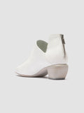SALLY 037 - White Leather Zip Boots - thumb image 4,side view