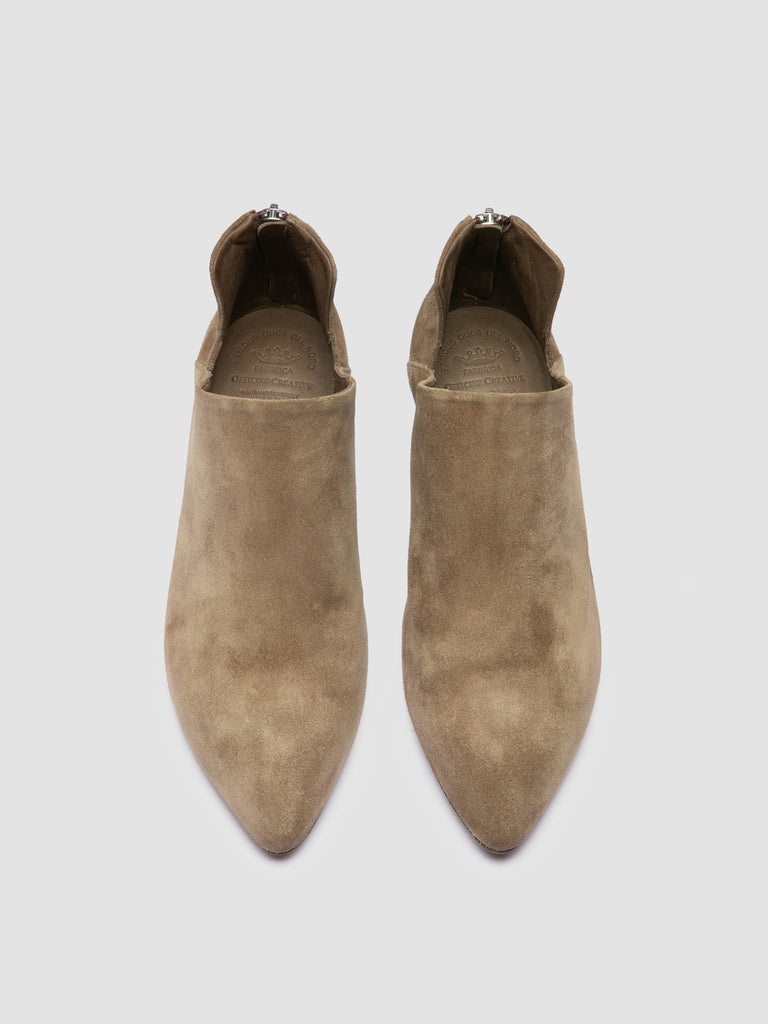 SALLY 037 - Taupe Suede Zip Boots