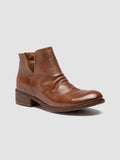 SHANTEL 003 - Brown Leather Zipped Boots - thumb image 3,side view