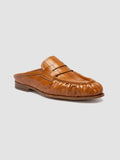 SOLITUDE 112 - Orange Leather Mule Sandals - thumb image 3,side view