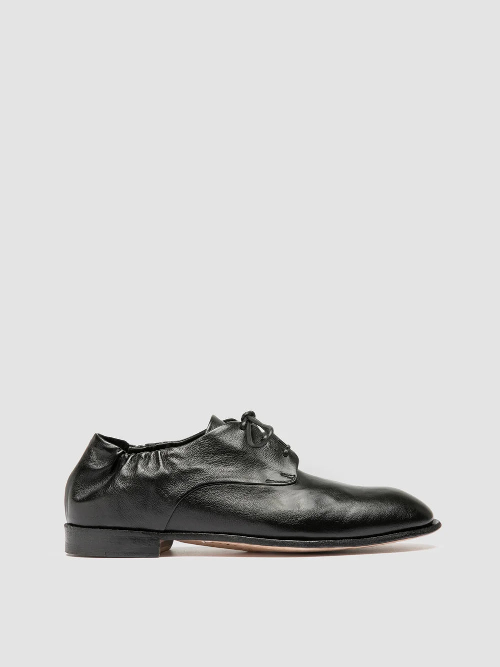 SOLITUDE 114 - Black Leather Derby Shoes - image 1,side view