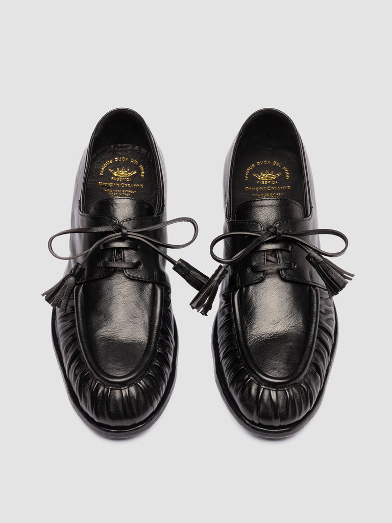 SOLITUDE 116_W - Black Leather Derby Shoes