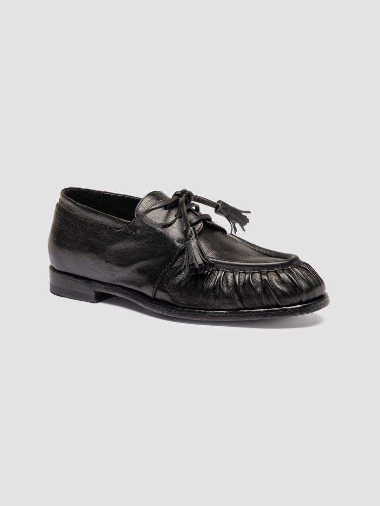 SOLITUDE 116_W - Black Leather Derby Shoes