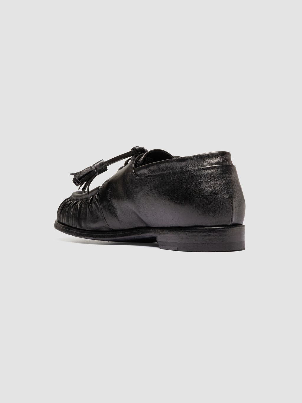 SOLITUDE 116_W - Black Leather Derby Shoes - image 4,side view