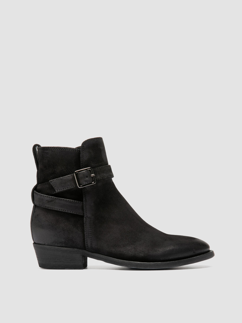 SONEGAL DD 002 - Black Suede Zip Boots - image 1,side view