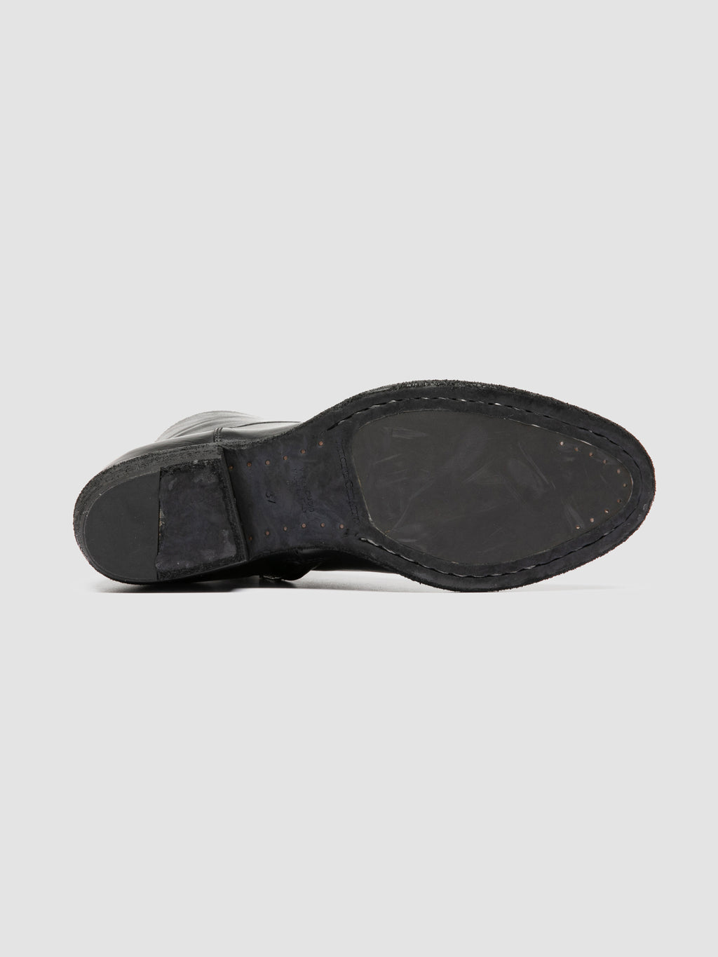 SONEGAL DD 003 - Black Leather Zip Boots - image 5,side view
