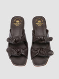 SUKI 006 - Dark Brown Leather Slide Sandals - thumb image 2,side view