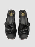 SUKI 007 - Black Leather Slide Sandals - thumb image 2,side view