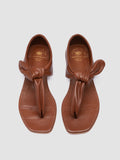 SUKI 008 - Brown Leather Thong Sandals - thumb image 2,side view