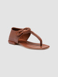 SUKI 008 - Brown Leather Thong Sandals - thumb image 3,side view