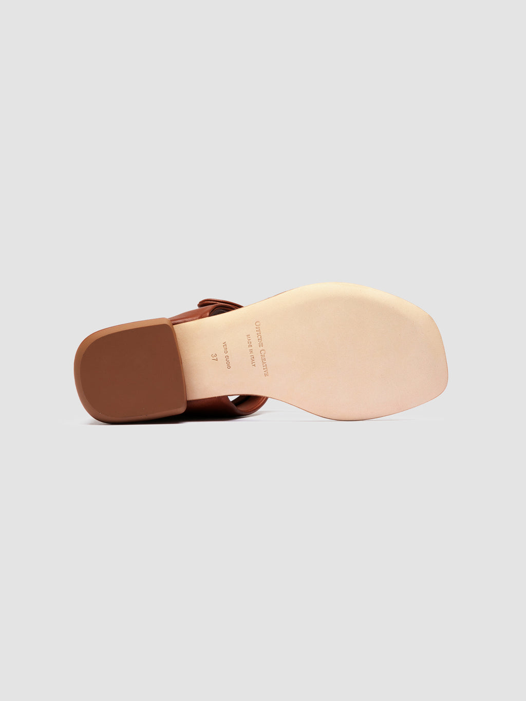 SUKI 008 - Brown Leather Thong Sandals - image 5,side view
