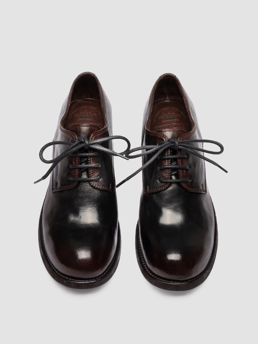 THUBBLE 101 - Black Leather Derby Shoes - image 2,side view