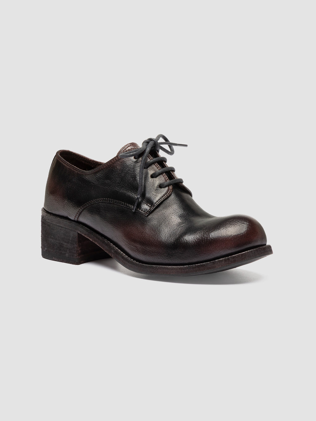 THUBBLE 101 - Black Leather Derby Shoes - image 4,side view