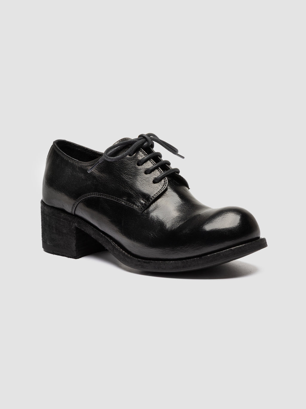 THUBBLE 101 - Black Leather Derby Shoes - image 4,side view