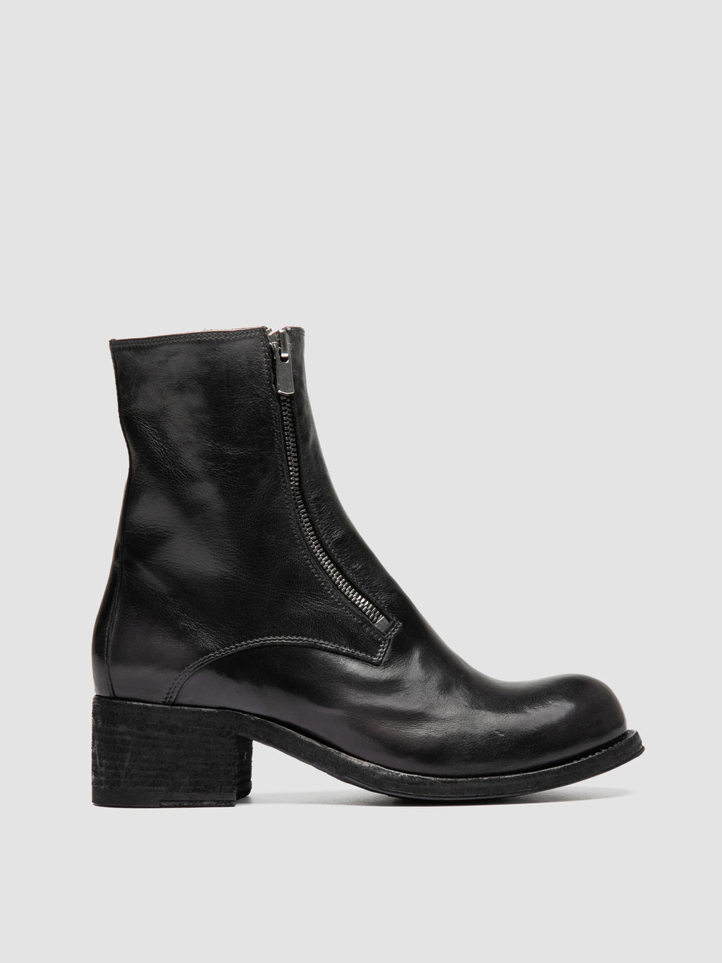 THUBBLE 105 - Black Leather Zip Boots - image 1,side view
