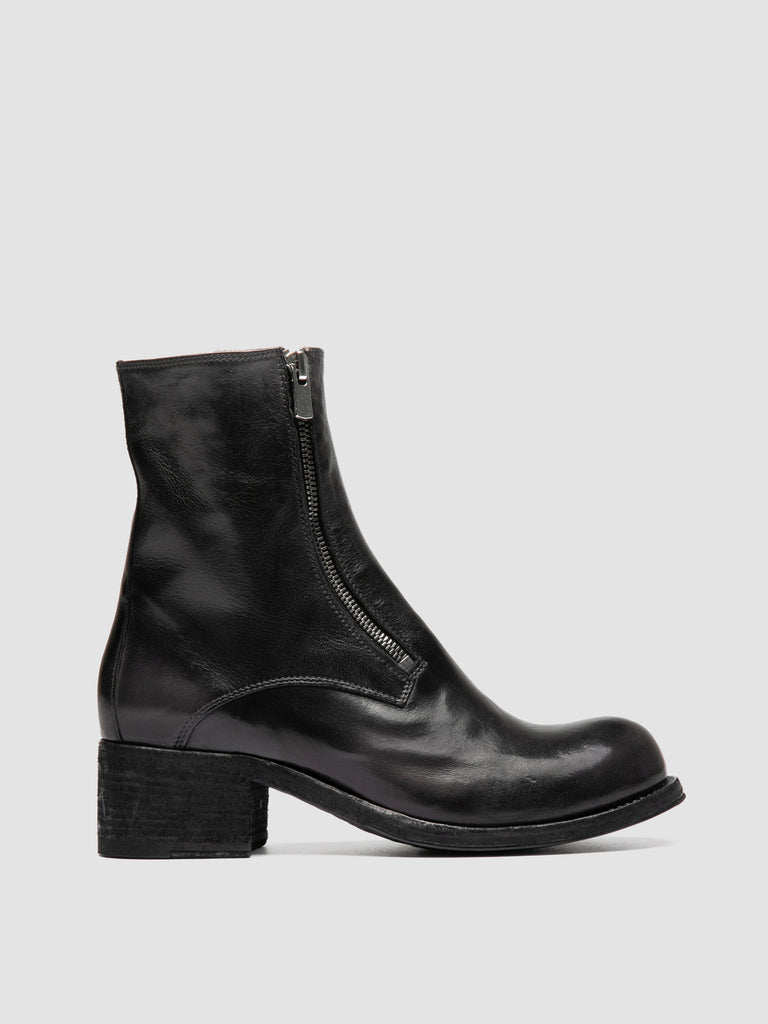 THUBBLE 105 - Black Leather Zip Boots