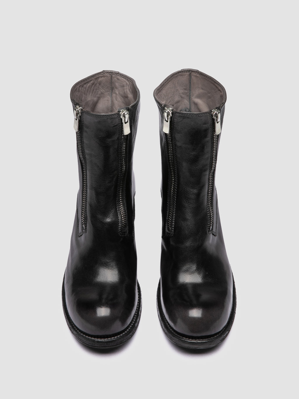 THUBBLE 105 - Black Leather Zip Boots - image 2,side view