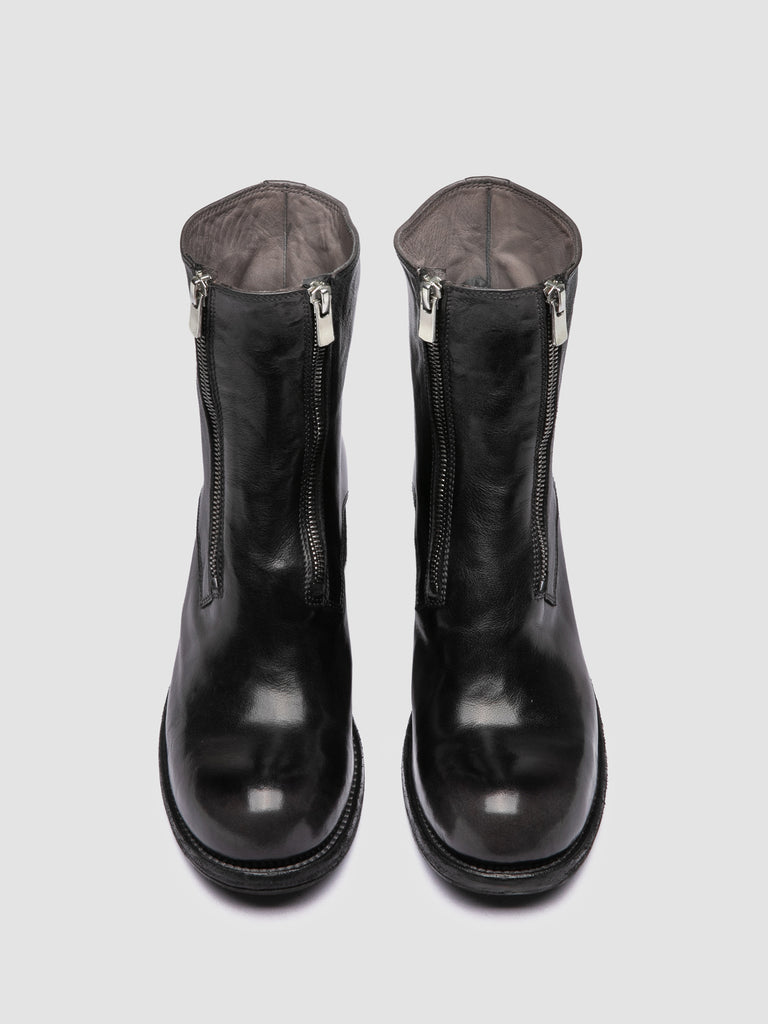 THUBBLE 105 - Black Leather Zip Boots