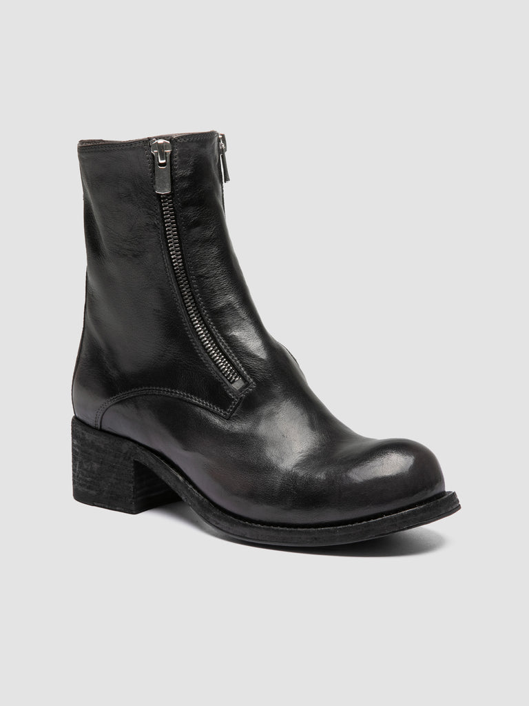 THUBBLE 105 - Black Leather Zip Boots