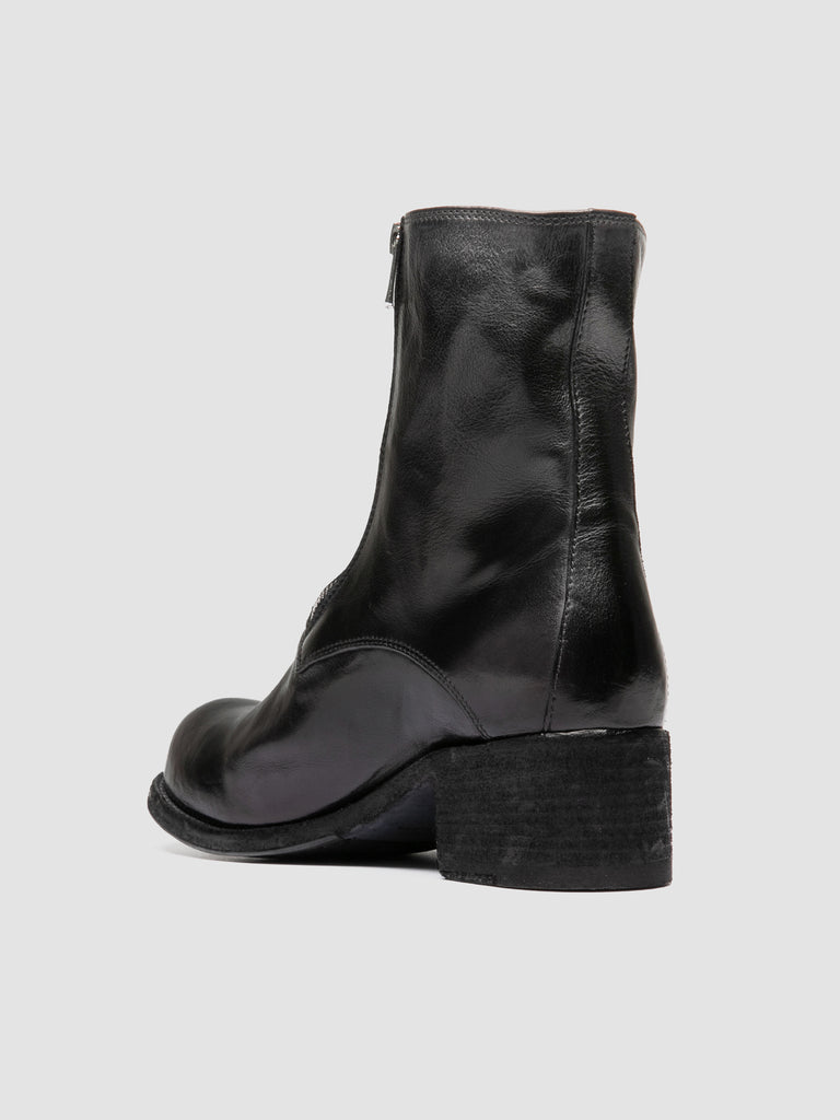 THUBBLE 105 - Black Leather Zip Boots