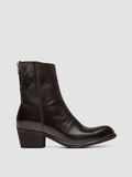 WADE 013 - Brown Leather Zipped Boots - thumb image 1,side view