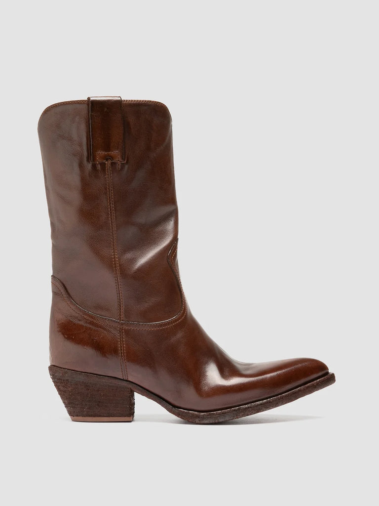 WANDA DD 110 - Brown Leather Zip Boots