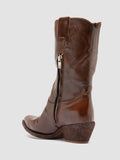WANDA DD 110 - Brown Leather Zip Boots - thumb image 4,side view