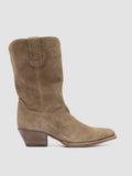 WANDA DD 110 - Taupe Suede Zip Boots - thumb image 1,side view