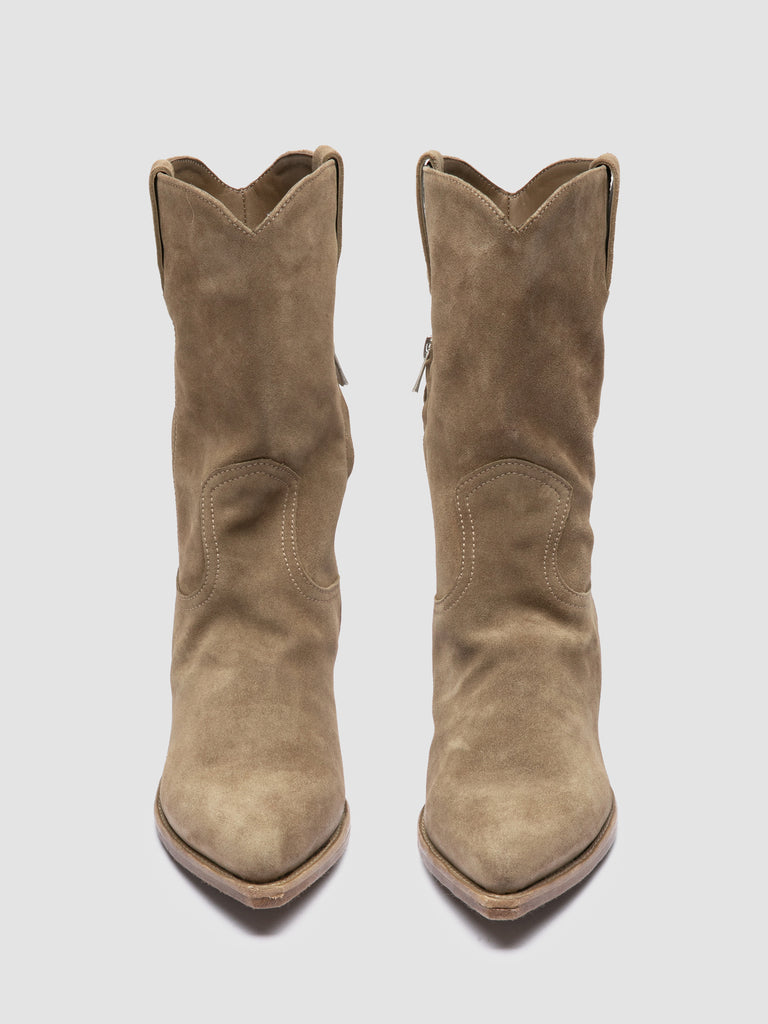 WANDA DD 110 - Taupe Suede Zip Boots