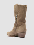 WANDA DD 110 - Taupe Suede Zip Boots - thumb image 4,side view