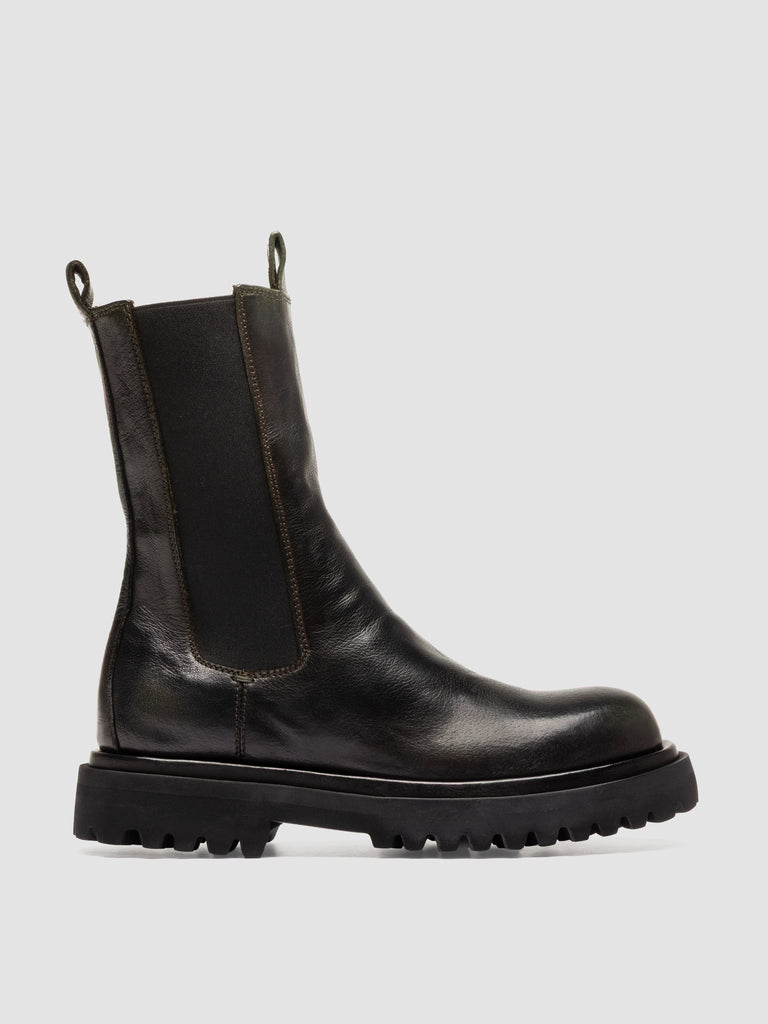 WISAL DD 107 - Black Leather Chelsea Boots