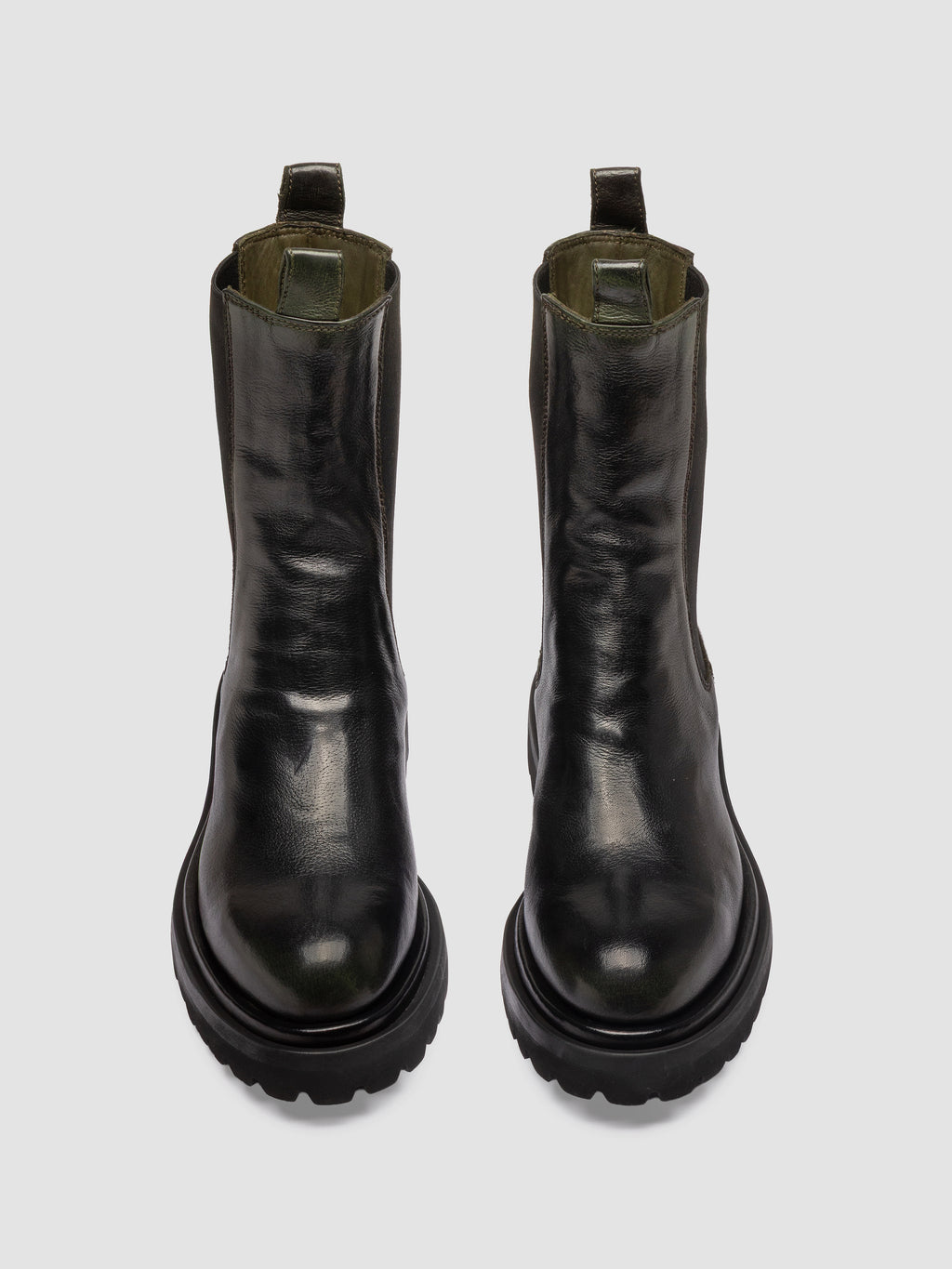 WISAL DD 107 - Black Leather Chelsea Boots - image 2,side view