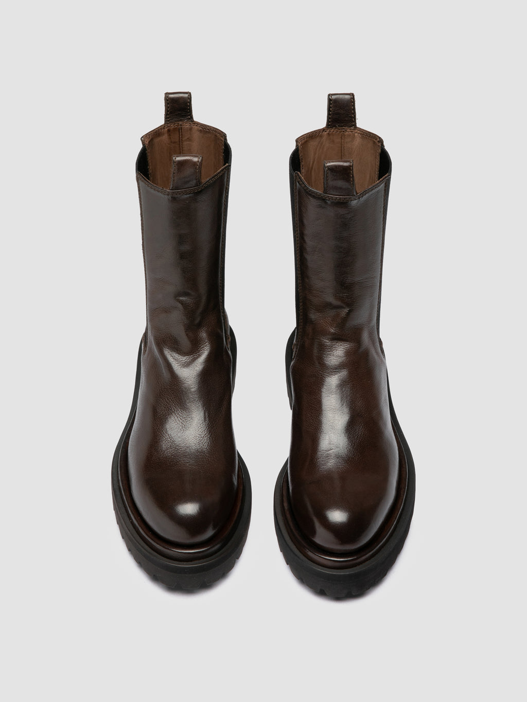 WISAL DD 107 - Brown Leather Chelsea Boots - image 2,side view