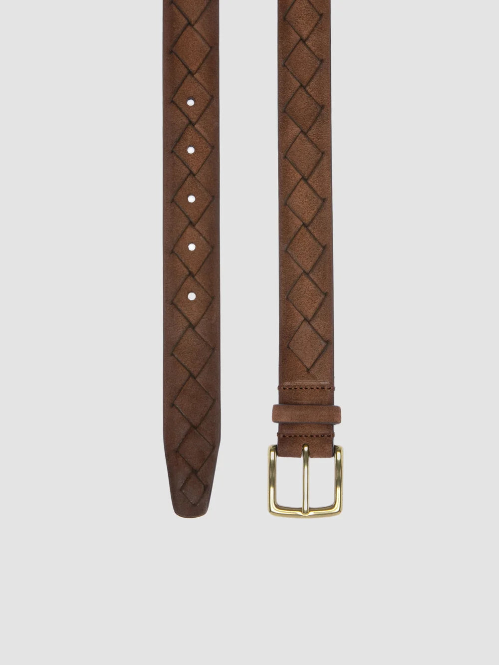 OC STRIP 29 - Brown Woven Suede Belt - 1