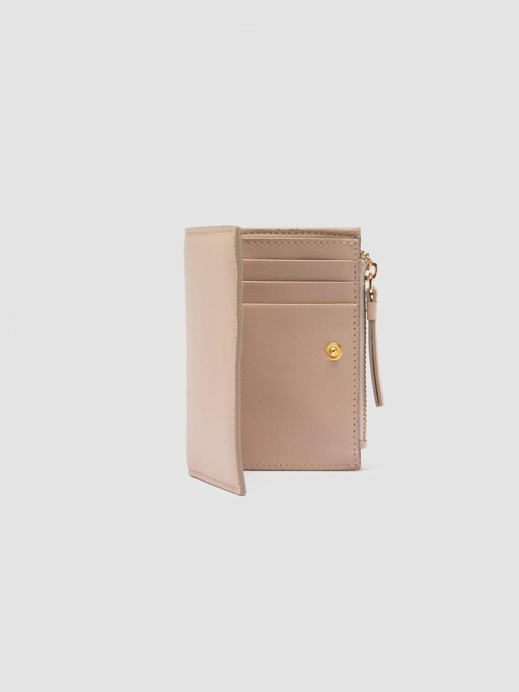 JULIET 004 - Beige Leather Wallet - image 5,side view