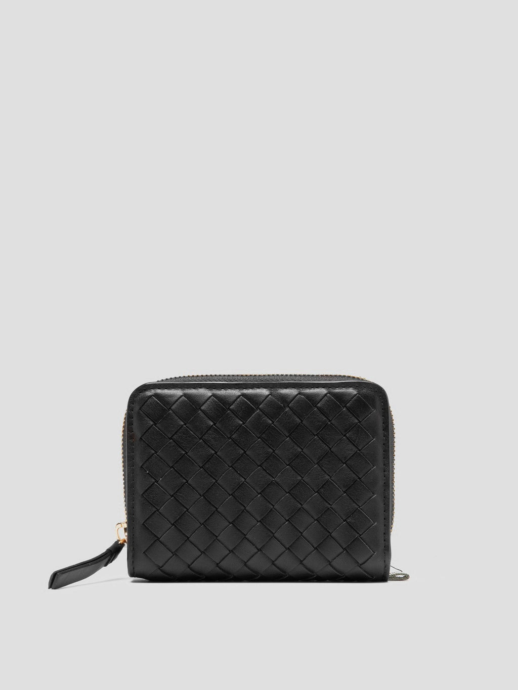 JULIET 202 - Black Woven Leather Wallet - image 1,side view